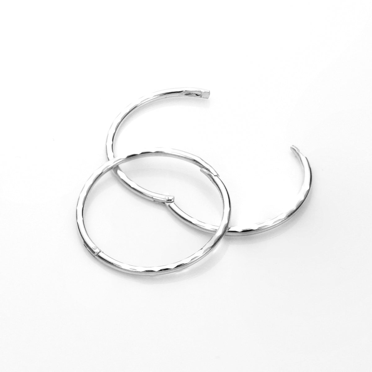 Sterling Silver Hinged Hoop Earrings