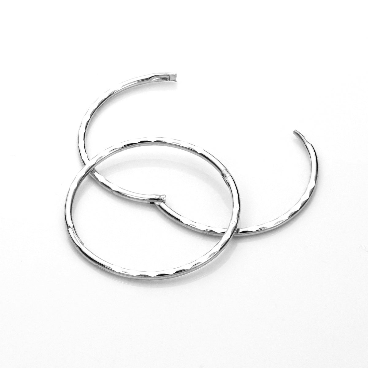 Sterling Silver Hinged Hoop Earrings