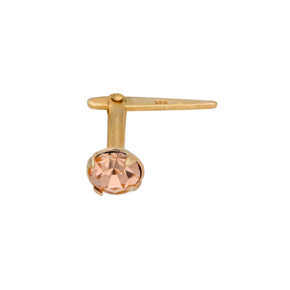 Andralok 9ct Yellow Gold CZ 3mm Nose Stud