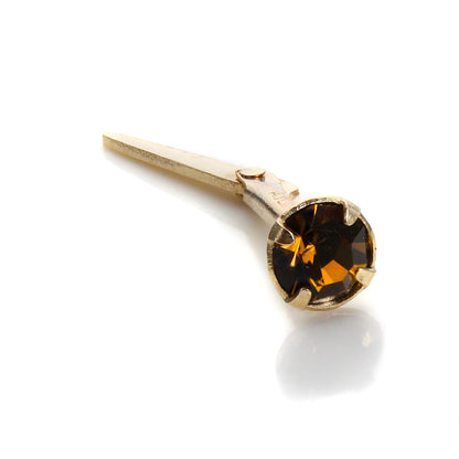 Andralok 9ct Yellow Gold CZ 3mm Nose Stud