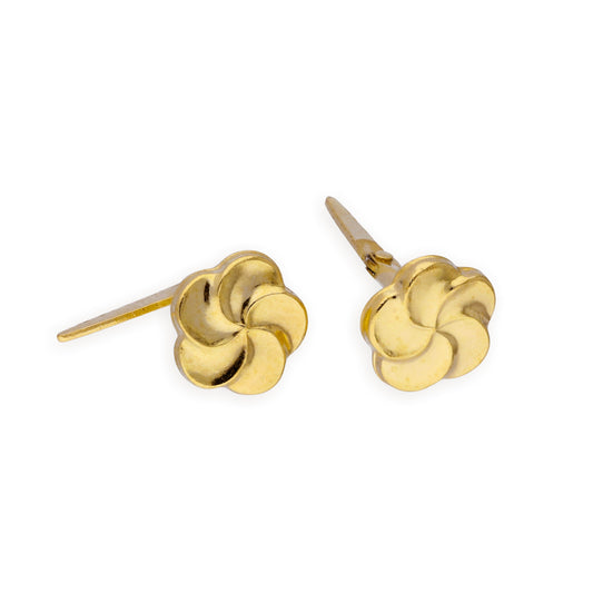 9ct Yellow Gold Flower Andralok Earrings