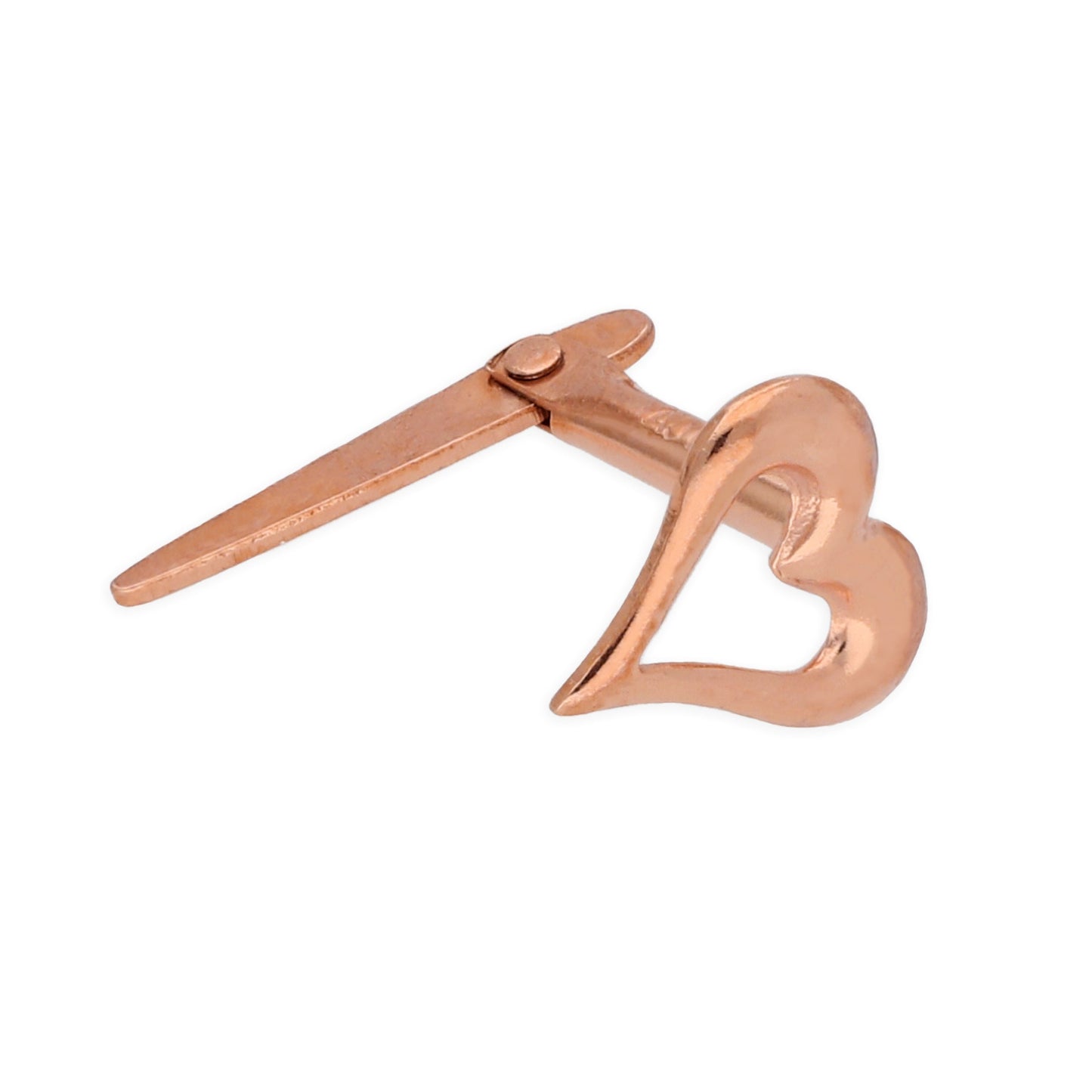 9ct Rose Gold Andralok Heart Nose Stud 18Ga