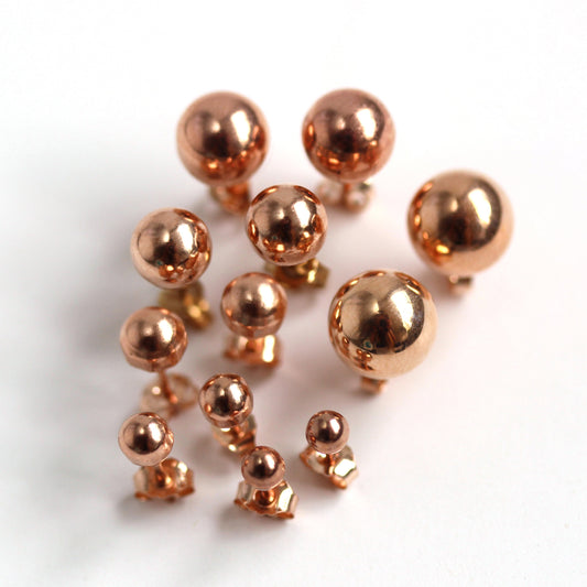 9ct Rose Gold Stud Earrings