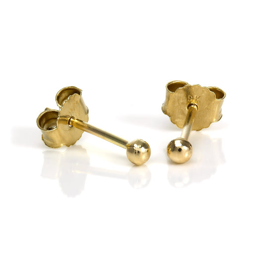 9ct Yellow Gold 2mm Ball Stud Earrings