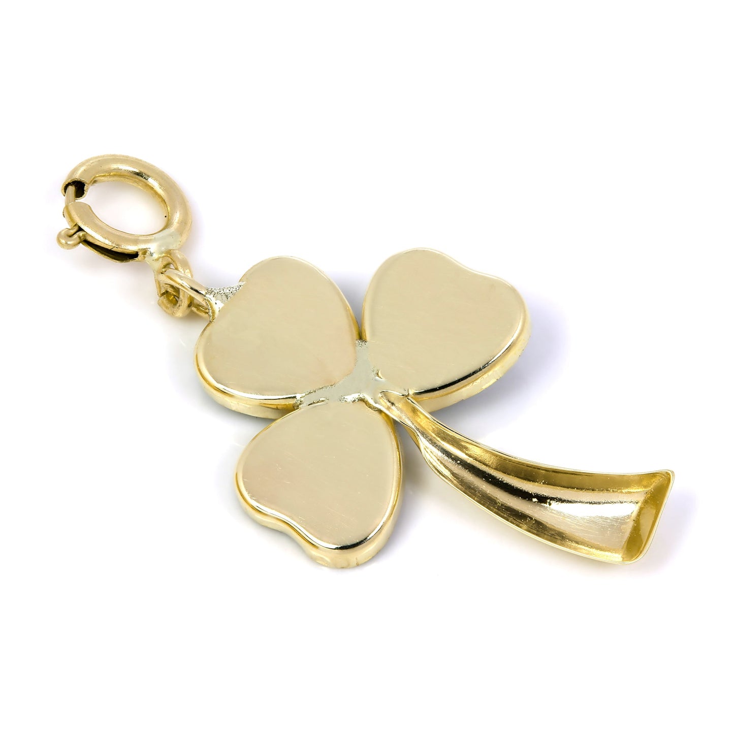 9ct Gold & Green Enamel Lucky Shamrock Charm