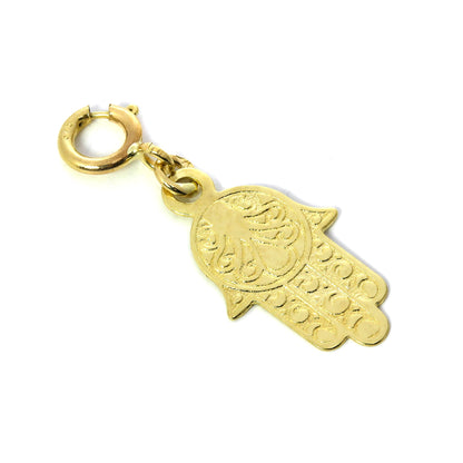 9ct Gold Hamsa Hand Clip on Charm