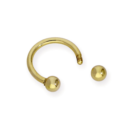 9ct Gold Ball End Horseshoe Septum Bar