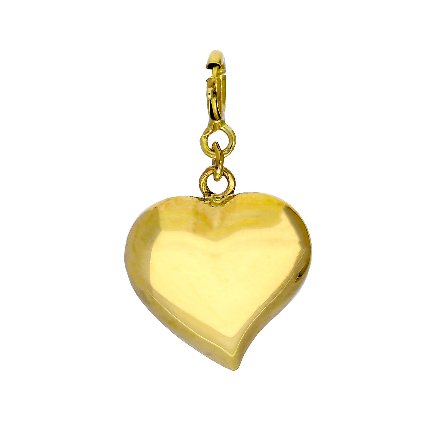 9ct Gold Heart Clip On Charm