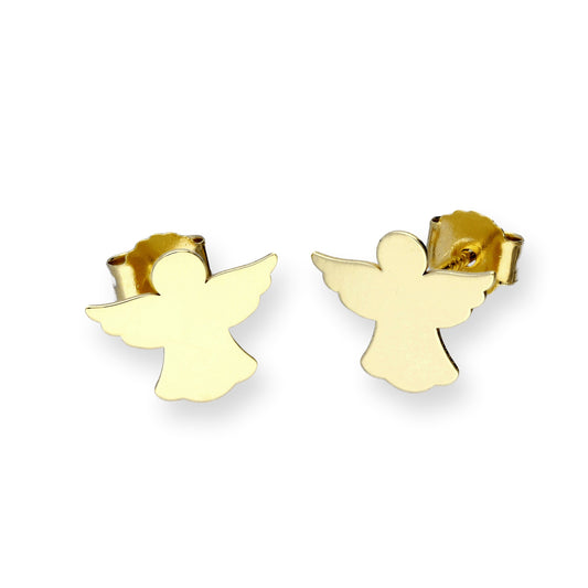 9ct Gold Angel Stud Earrings