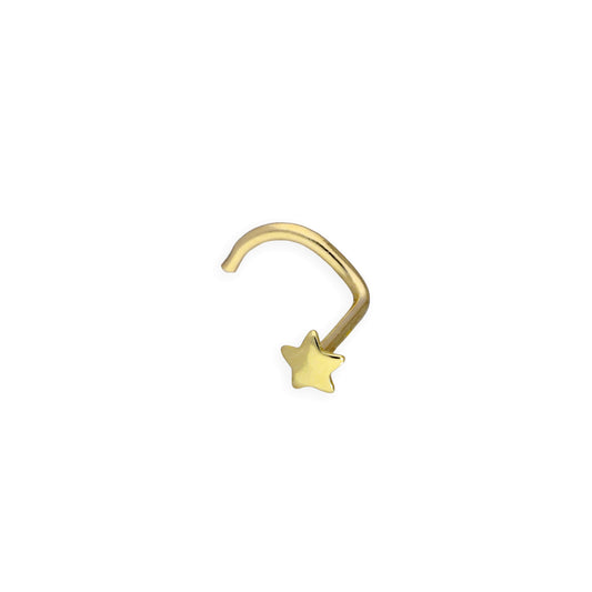 9ct Gold 22Ga Star Nose Screw