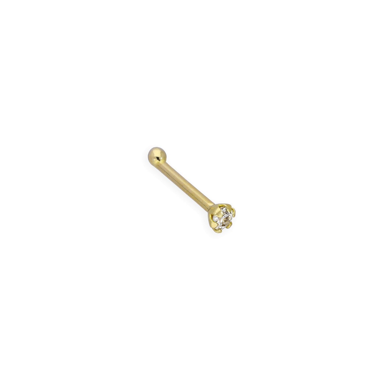 9ct Gold & 0.015ct Diamond 22Ga Nose Stud