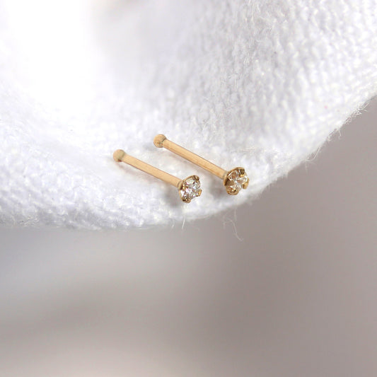 9ct Yellow Gold Diamond Nose Stud