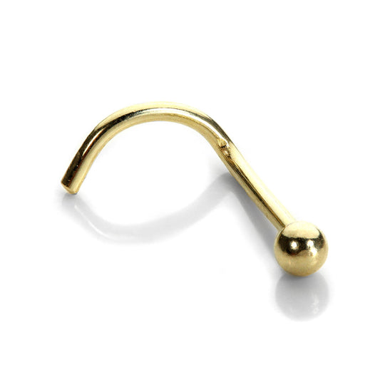 9ct Yellow Gold 2mm Ball Nose Screw