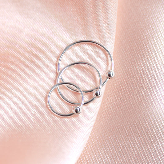 Sterling Silver BCR Nose Ring