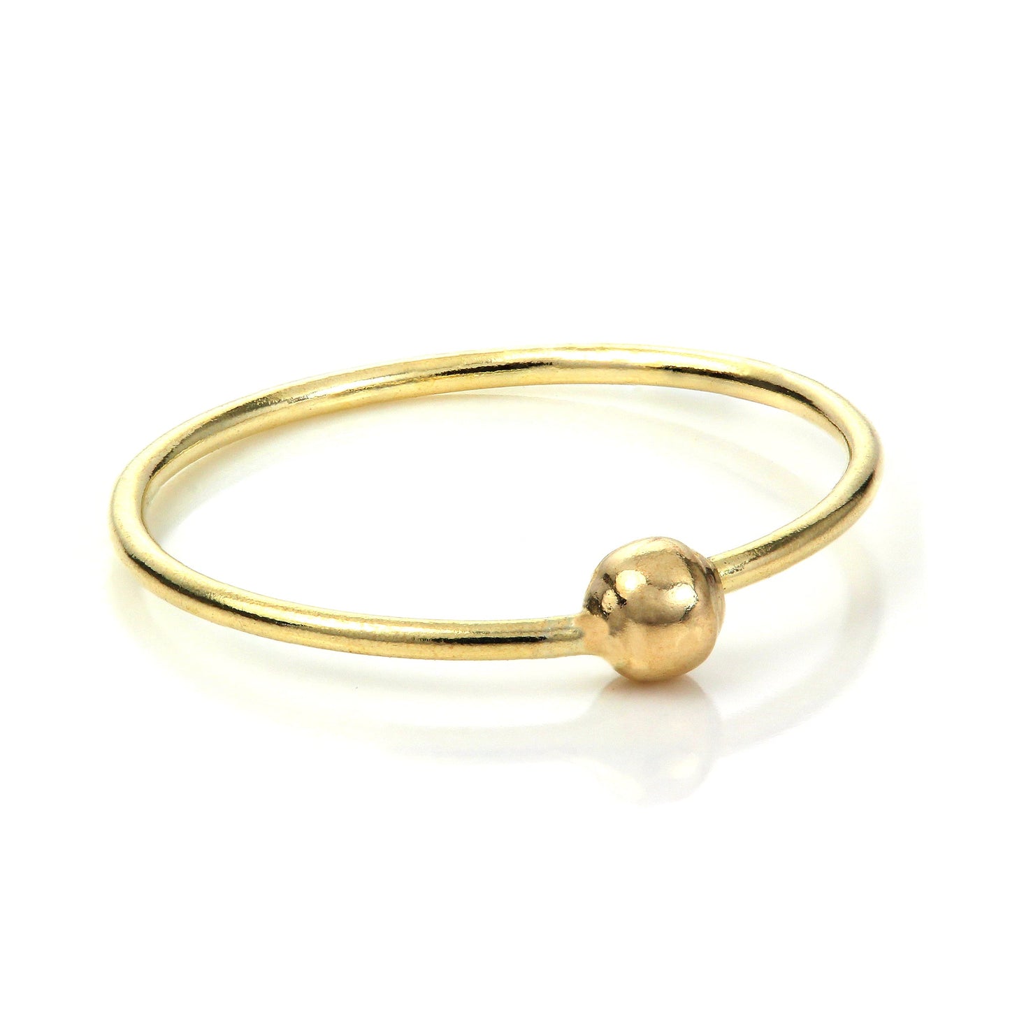 9ct Yellow Gold BCR Hoop Nose Ring - 8mm & 10mm