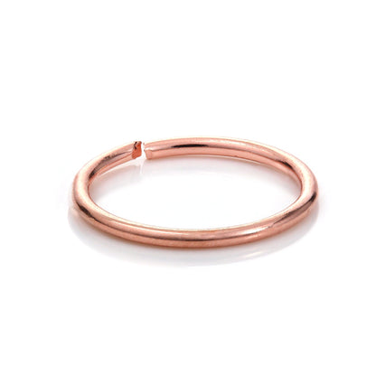 14ct Rose Gold 8mm Nose Hoop Ring Piercing