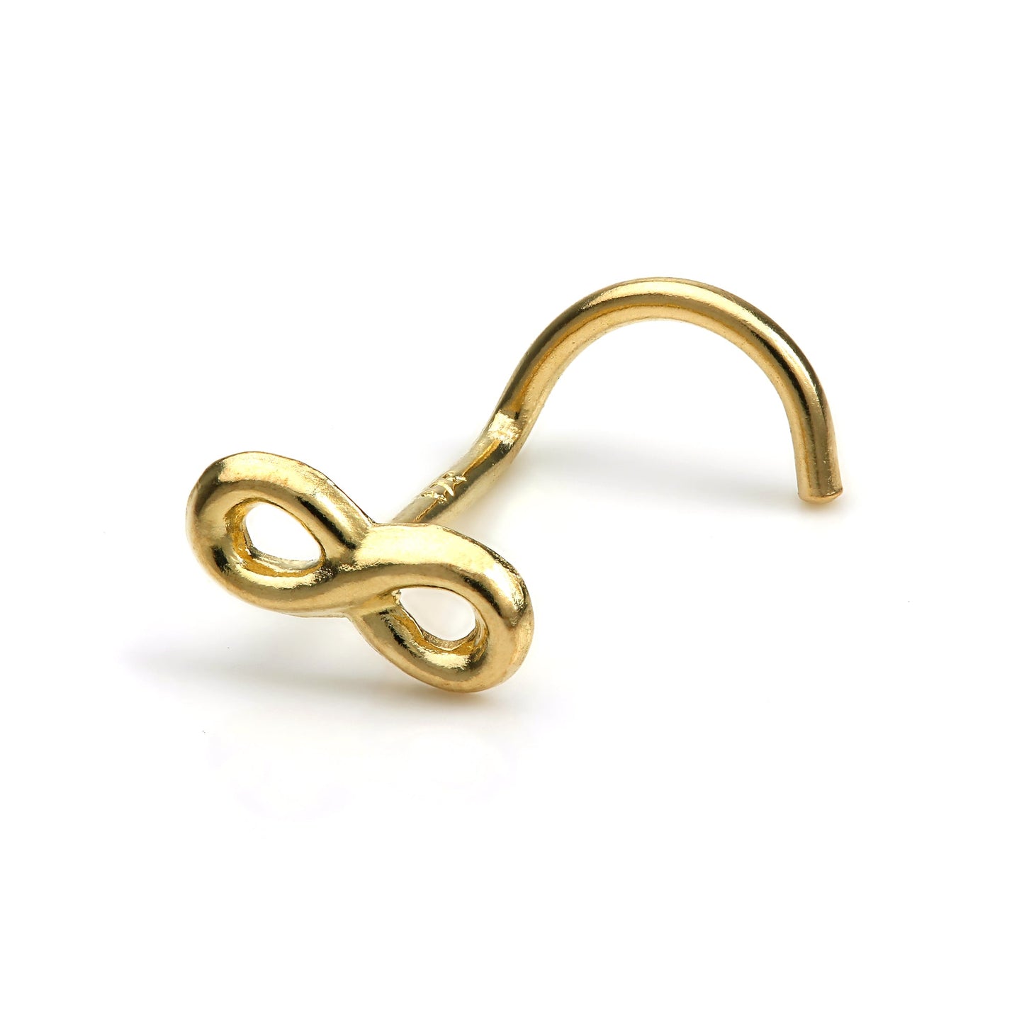 9ct Gold Infinity Loop Nose Screw