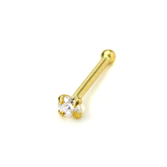 9 karat gull 1,5 mm Diamond Ball End Nese Stud