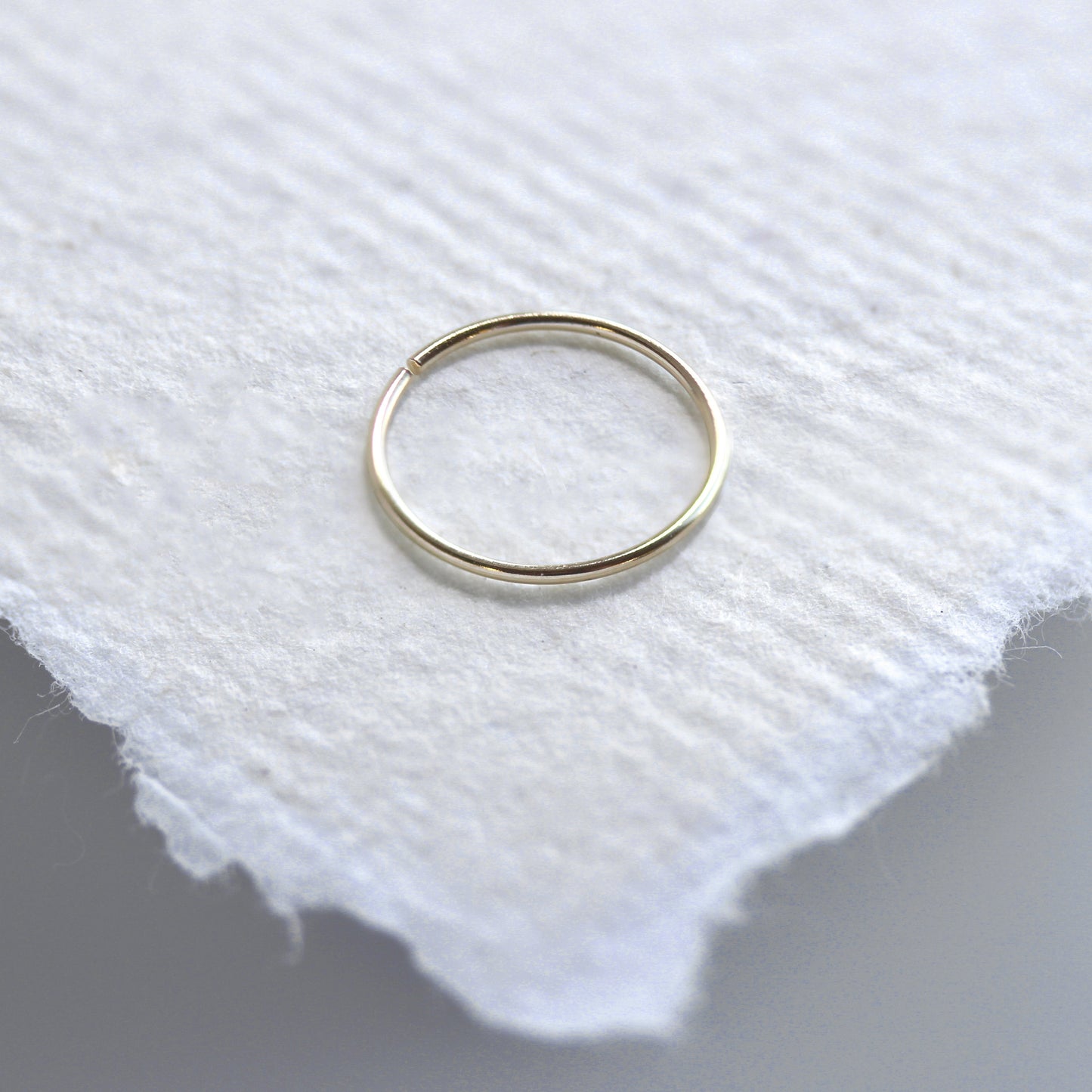 9ct Gold 8mm Nose Hoop Ring