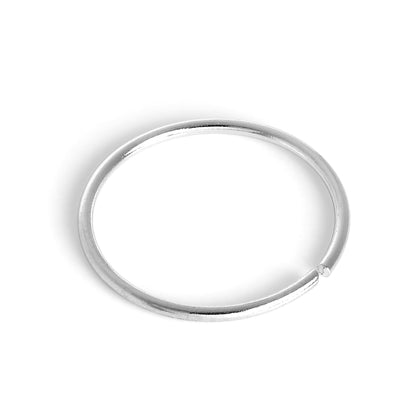 9ct White Gold 8mm Nose Hoop Ring