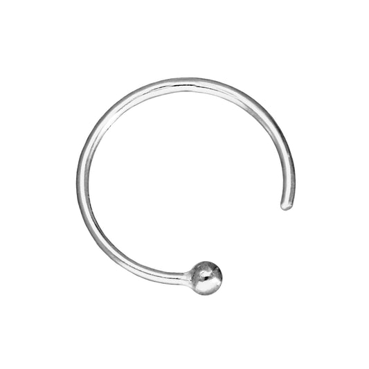 9ct White Gold Nose Ring