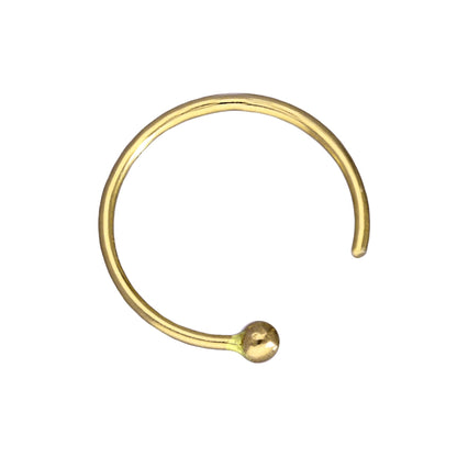 14ct Yellow Gold Nose Ring 24Ga