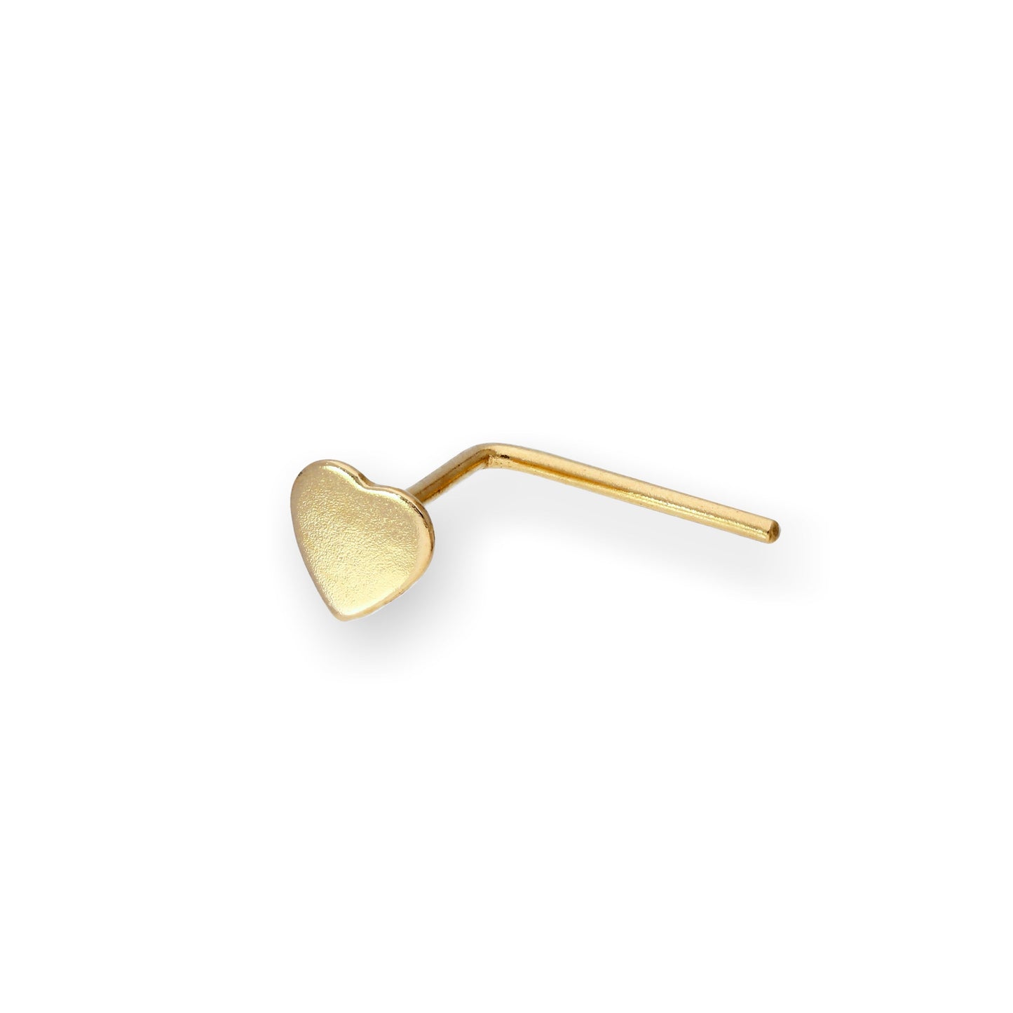 9ct Gold 3mm Heart Nose Stud