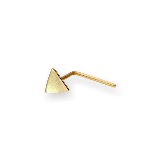 9ct Gold 3mm Flat Triangle Nose Stud