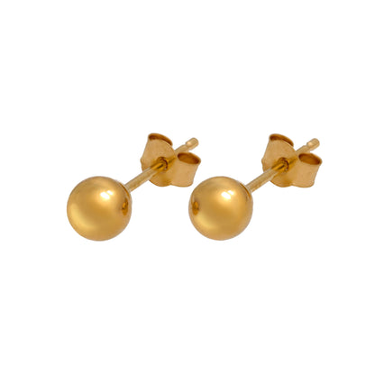 9ct Yellow Gold Ball Stud Earrings