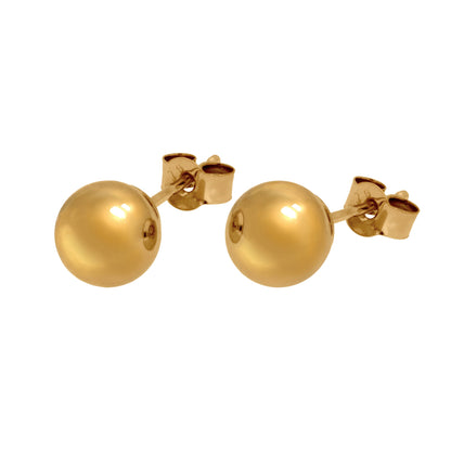 9ct Yellow Gold Ball Stud Earrings