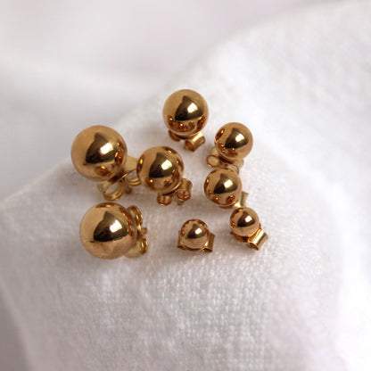 9ct Yellow Gold Ball Stud Earrings