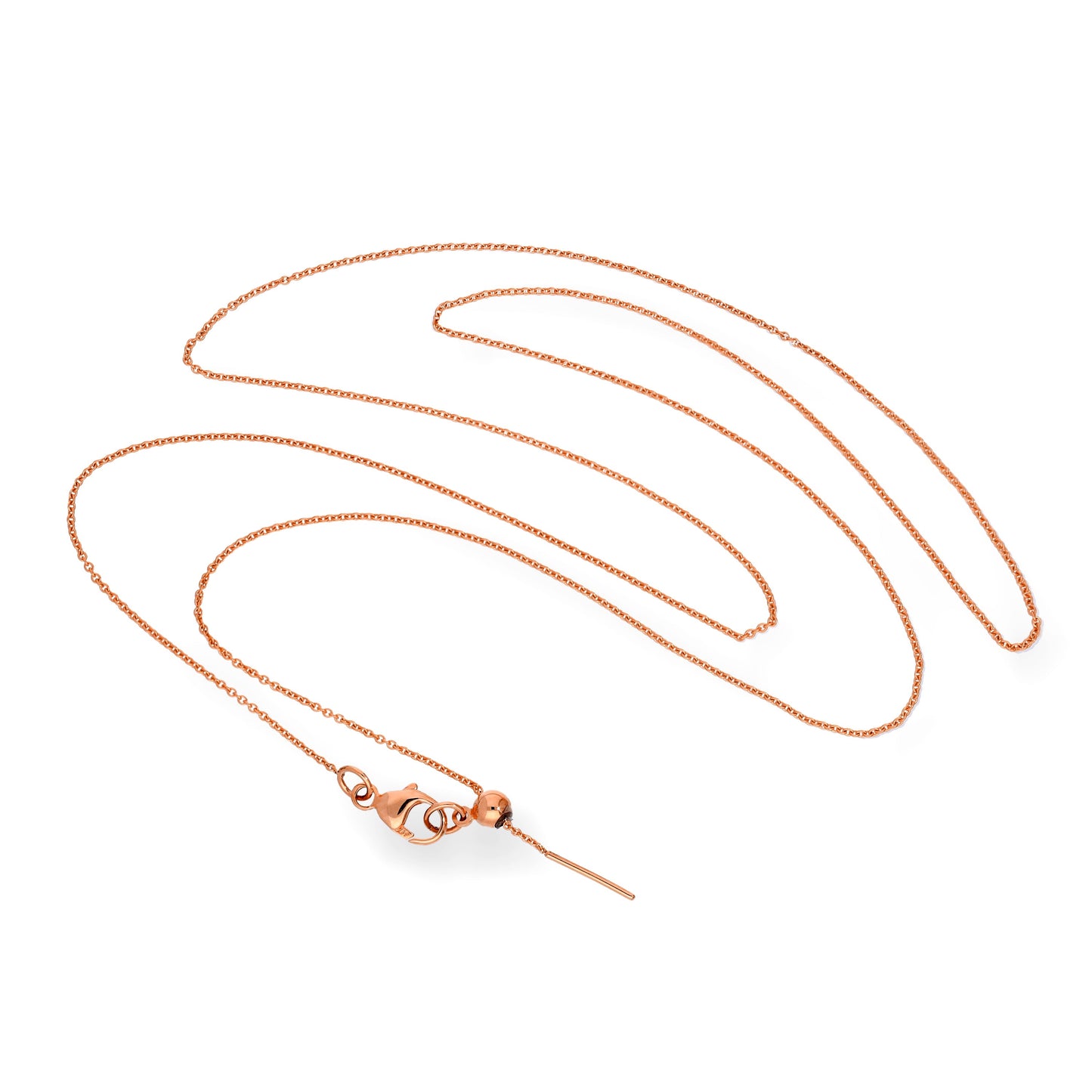 9ct Rose Gold Adjustable Choker to 17.5 Inch Fine Necklace