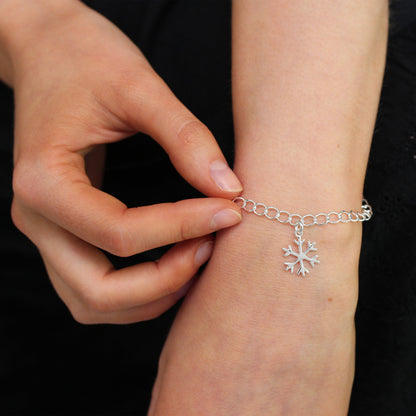 Sterling Silver Winter Snowflake Bracelet