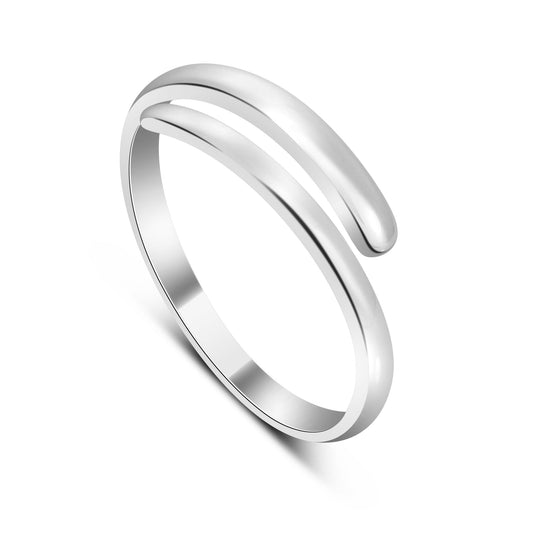 Sterlingsølv Plain 2mm Band Justerbar Midi Toe Ring