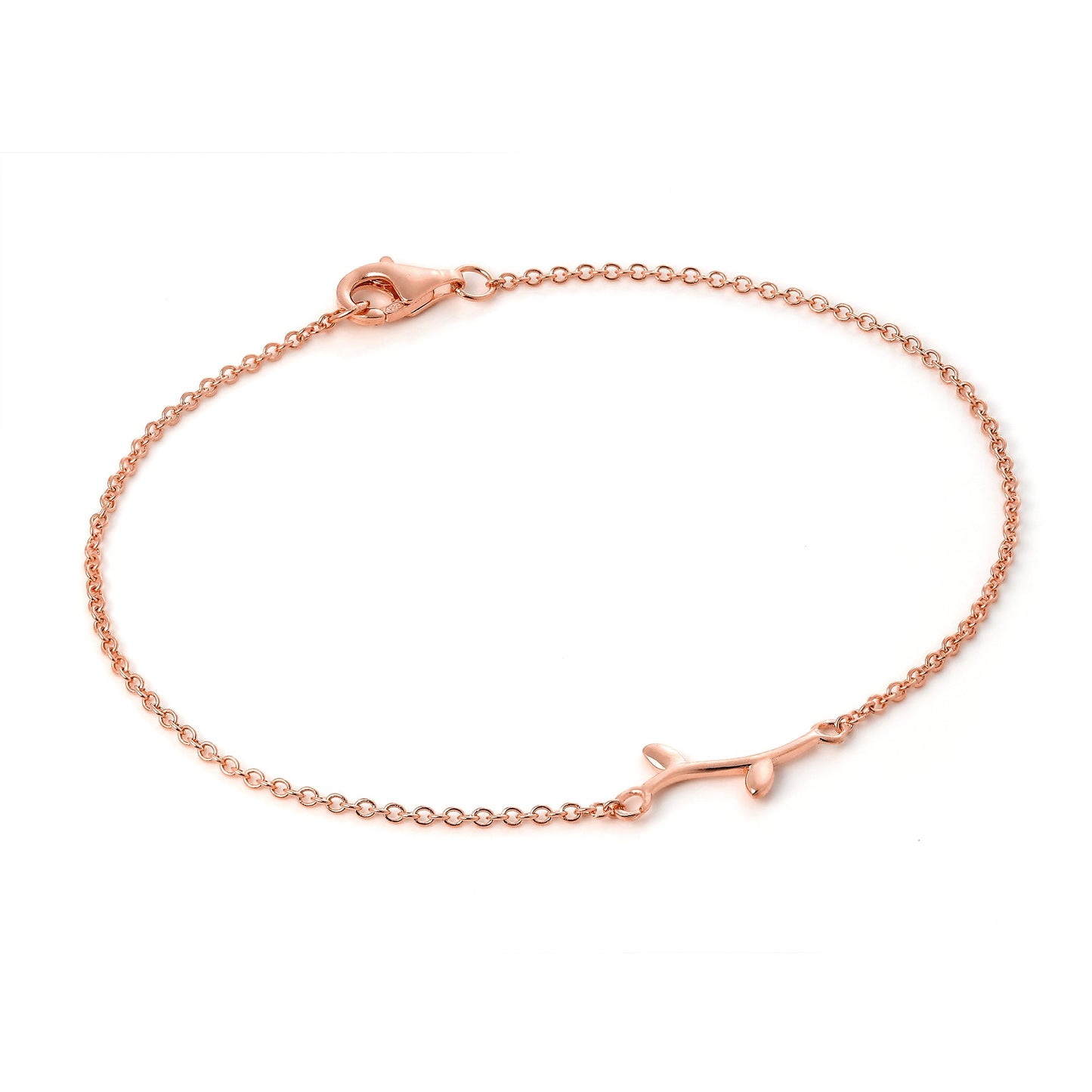 Fine Rose Gold Plated Sterling Silver Tree Branch Bracelet