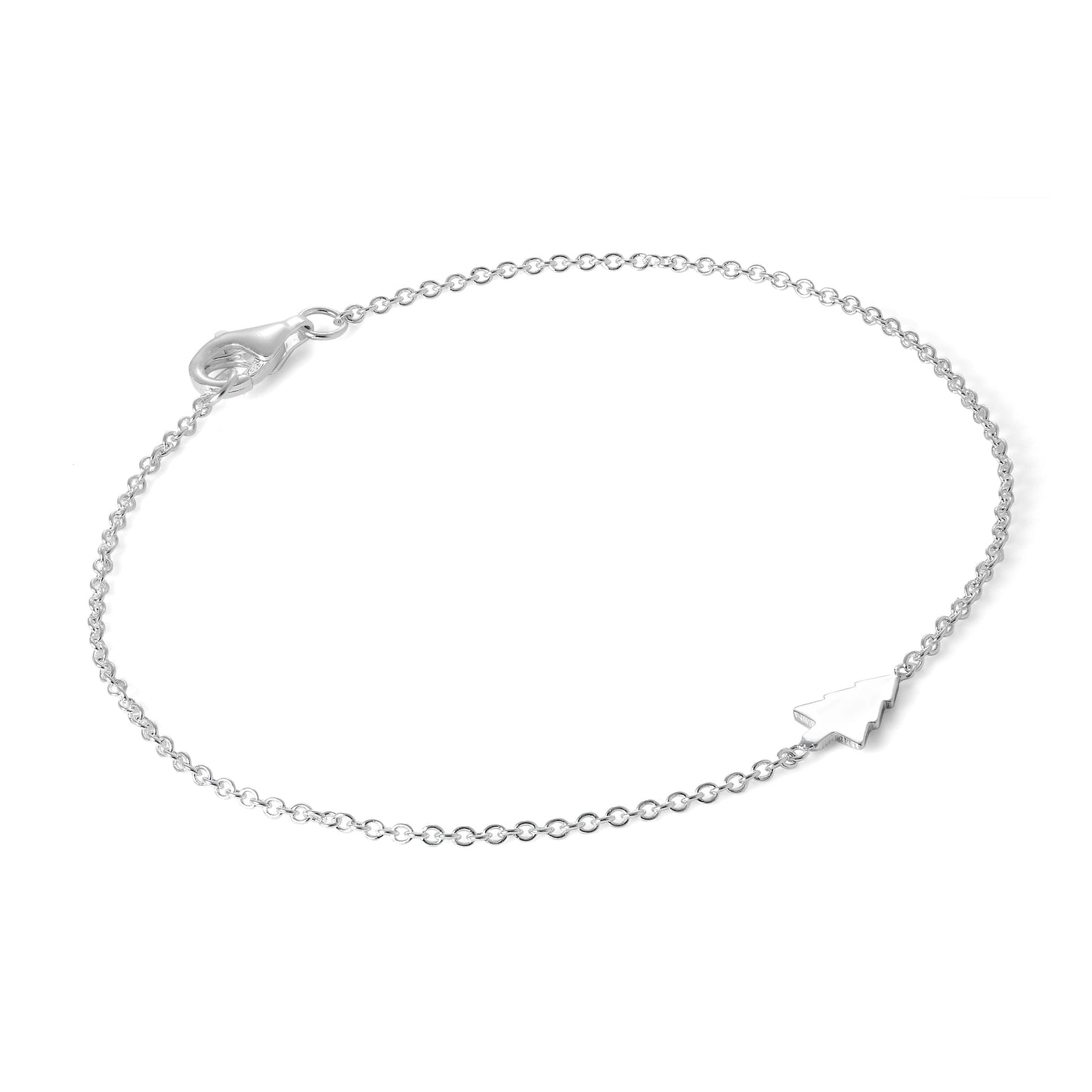 Fine Sterling Silver Christmas Tree Bracelet