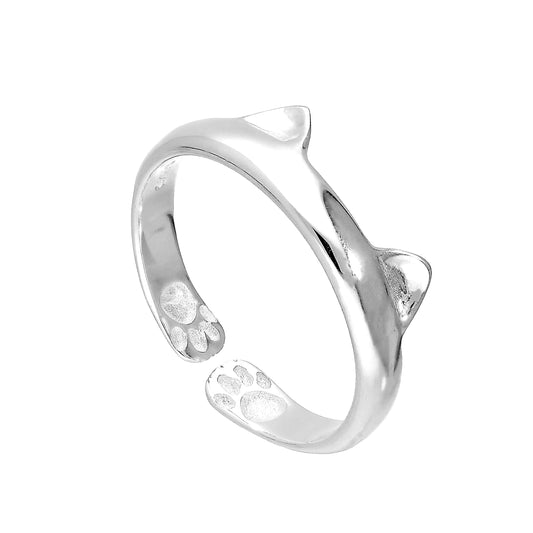 Sterling Silver Cat Ears Midi Toe Ring