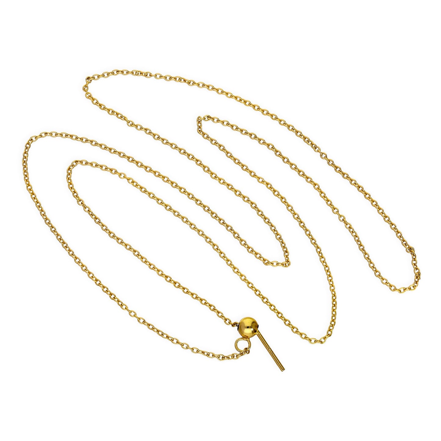 Gold Plated Sterling Silver Adjustable Choker to 20 Inch Belcher Chain Necklace w Bead Slider Clasp