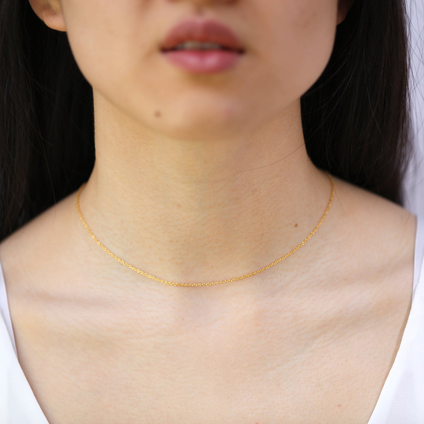 Gold Plated Sterling Silver Adjustable Choker to 20 Inch Belcher Chain Necklace w Bead Slider Clasp