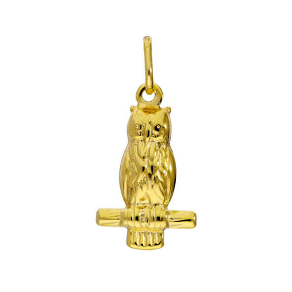 9ct Gold Sitting Owl Charm