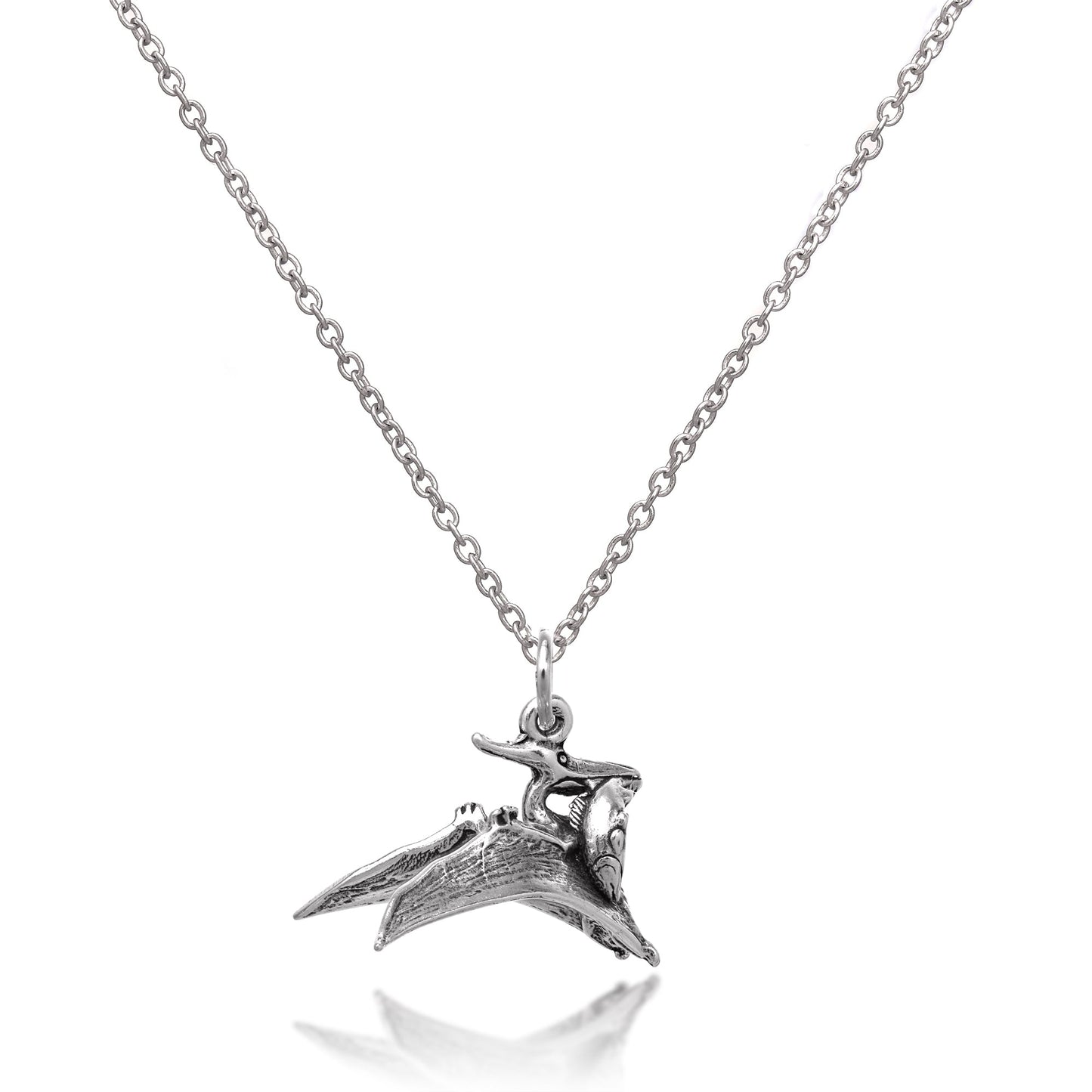 Sterling Silver 3D Pterodactyl Necklace