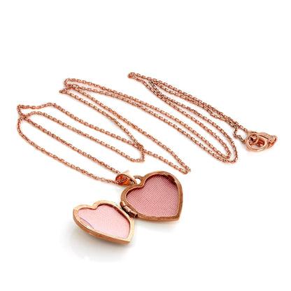 9ct Rose Gold Engraved Heart Locket