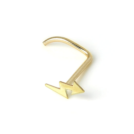 9ct Gold Lightning Arrow Nose Screw