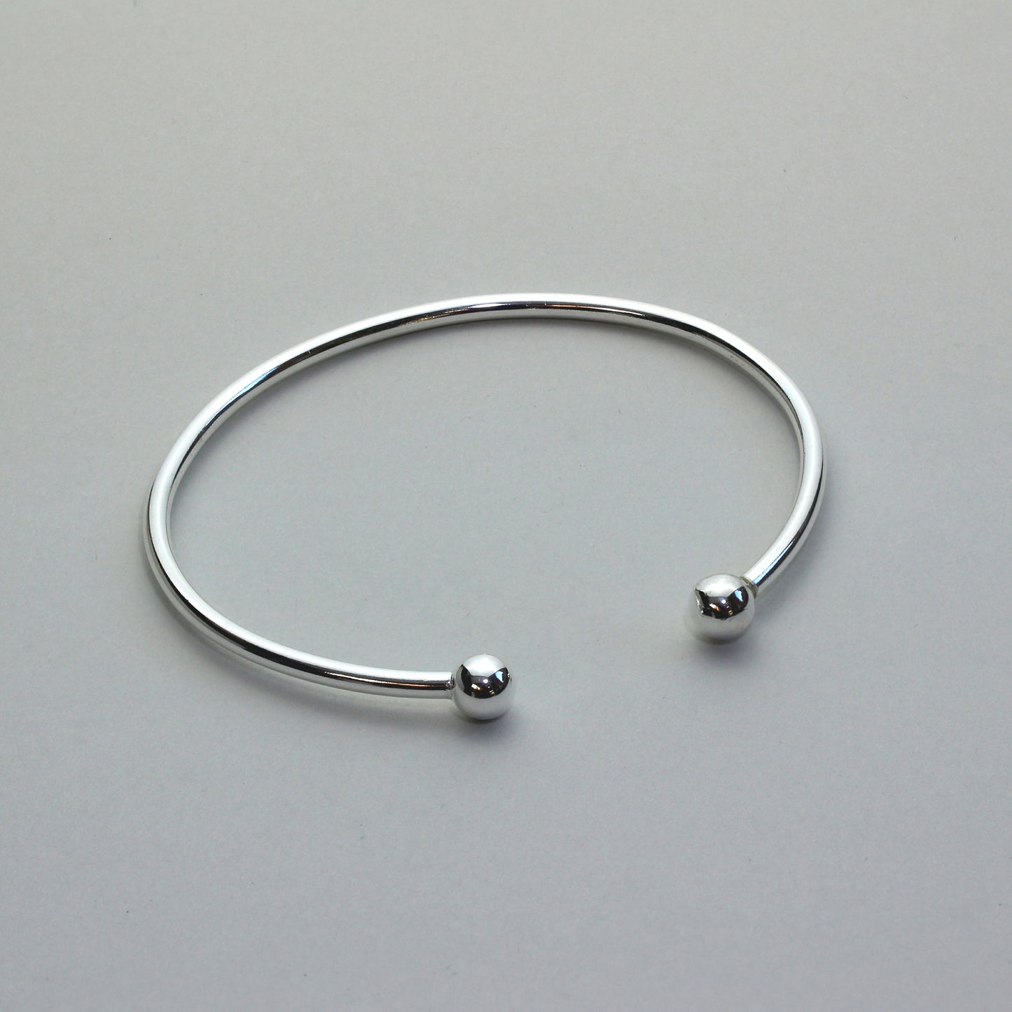 Solid Sterling Silver Opening Torque Mens Bangle