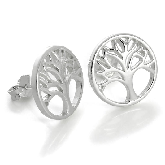 Sterling sølv Tree of Life ørepynt