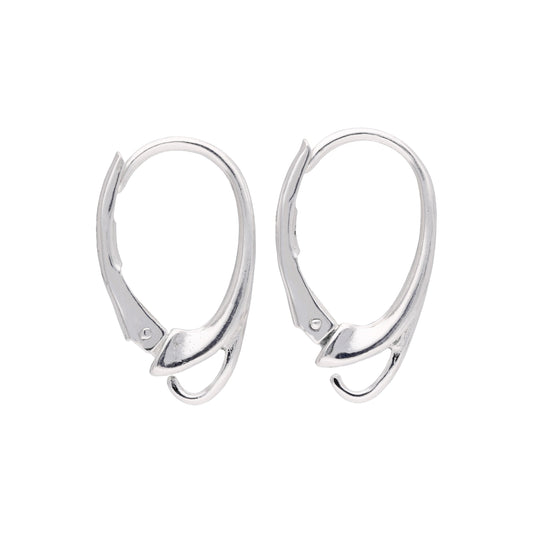 Fancy Sterling Silver Leverback Earring Wires - Pair