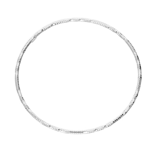 Sterling Silver Diamond Cut Twist Bangle