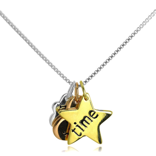 Gold Plated Sterling Silver Now is the Time 18 Inch Necklace