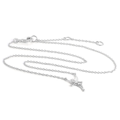 Sterling Silver Tinkerbell Fairy Necklace on 18 Inch Chain