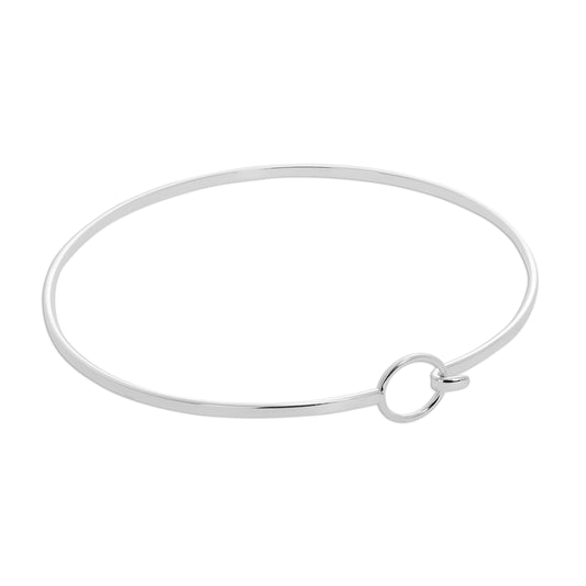 Sterling Silver Hook & Eye Bangle